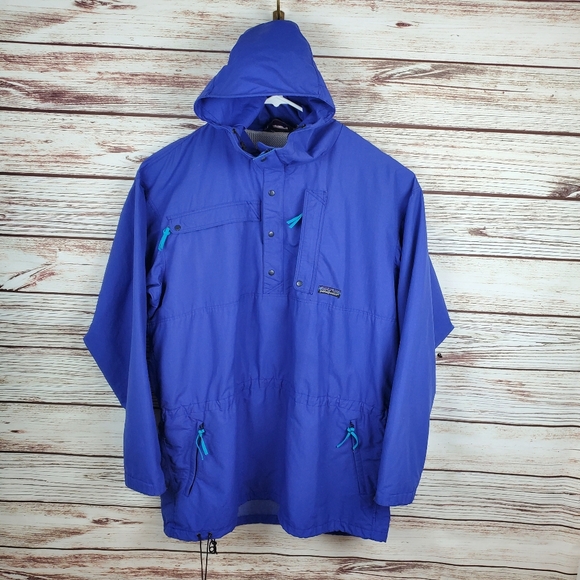 Patagonia Other - Patagonia Mens XL Vintage Blue Anorak Nylon Hooded Pullover Jacket